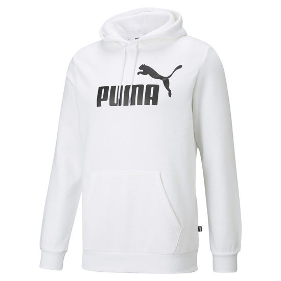 Immagine di PUMA - Felpa con cappuccio bianca ess big logo hd fl da uomo - 586686-02