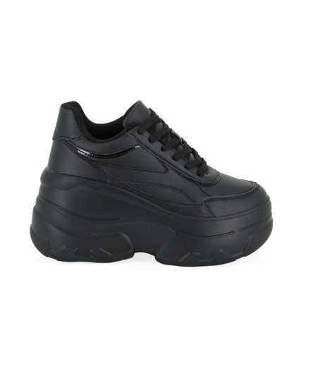 Immagine di MISS GLOBO - Sneakers nera con lacci e fondo alto