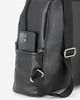 Immagine di DIVAS - Zaino nero in VERA PELLE con tasca frontale, MADE IN ITALY
