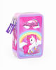 Immagine di UNICORNO - ASTUCCIO 3 ZIP CON STAMPA 3D E PENNA PAPERMATE