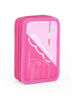 Immagine di FIAT 500 - ASTUCCIO ROSA 3 ZIP CON PENNARELLI GIOTTO TURBOCOLOR