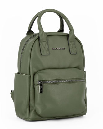 Mini Zaino Da Donna In Pelle Scamosciata E PU, Colore Marrone O Nero. Dimensioni 22x21,5x10,5 Cm, Peso 199 G. Con Manico, Tracolla Regolabile In Nylon E Tasche Multiple. Perfetto Per Pendolarismo E Brevi Viaggi.