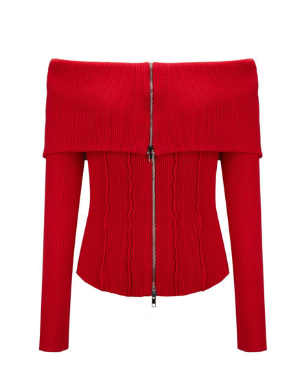 Immagine di MAGLIA MANICA LUNGA SPALLE SCOPERTE ZIP