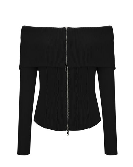 Immagine di MAGLIA MANICA LUNGA SPALLE SCOPERTE ZIP