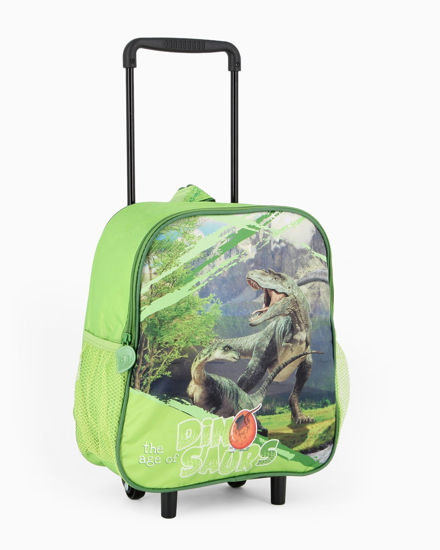 Immagine di DINOSAURO - Zaino trolley verde con tasche laterali