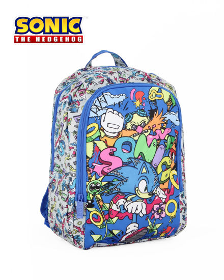 Immagine di SONIC - Zaino asilo medio blu e bianco