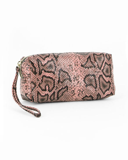 Immagine di NARDINI - Borsello rosa pitonato con polsiera