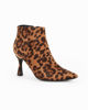 Immagine di MISS GLOBO - Tronchetto leopardato scamosciato a punta con zip laterale, tacco 8CM