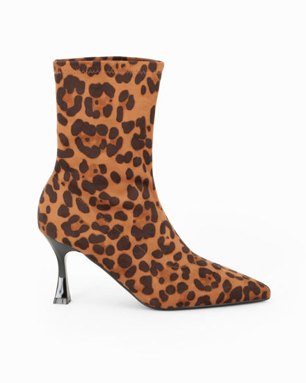 Immagine di MISS GLOBO - Stivale leopardato scamosciato a punta, tacco 7,5CM