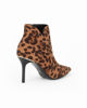 Immagine di MISS GLOBO - Tronchetto leopardato scamosciato a punta con zip laterale, tacco 8,5CM