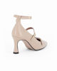 Immagine di MISS GLOBO - Décolleté beige con tre cinturini frontali, tacco 7,5CM - MADE IN ITALY