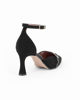 Immagine di MISS GLOBO - Décolleté nera scamosciata con cinturino frontale, tacco 7,5CM - MADE IN ITALY