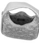 Immagine di RIFLE - Borsa a spalla argento con parte frontale intrecciata, tracolla removibile