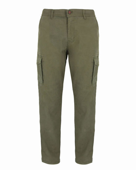 Immagine di ON SPIRIT - Pantalone cargo stretch oliva