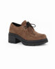 Immagine di MISS GLOBO - Scarpa khaki scamosciata con lacci e suola track, tacco 6CM