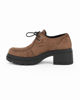Immagine di MISS GLOBO - Scarpa khaki scamosciata con lacci e suola track, tacco 6CM