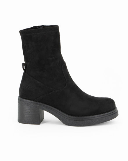 Immagine di RIFLE - Stivaletto nero scamosciato con zip laterale, tacco 6CM