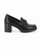 Immagine di MISS GLOBO - Mocassino nero con sottopiede in memory soft e strass, tacco 6,5CM