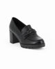Immagine di MISS GLOBO - Mocassino nero con sottopiede in memory soft e strass, tacco 6,5CM