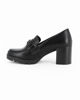 Immagine di MISS GLOBO - Mocassino nero con sottopiede in memory soft e strass, tacco 6,5CM
