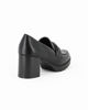 Immagine di MISS GLOBO - Mocassino nero con sottopiede in memory soft e strass, tacco 6,5CM
