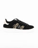 Immagine di RIFLE - Scarpa sneakers nera da donna con lacci e inserti maculati