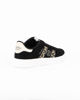 Immagine di RIFLE - Scarpa sneakers nera da donna con lacci e inserti maculati