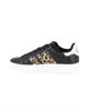 Immagine di RIFLE - Scarpa sneakers nera da donna con lacci e inserti maculati