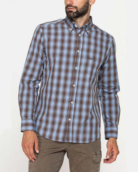 Immagine di CARRERA - CAMICIA UOMO FANTASIA SCOZZESE TINTO FILO CON COLLO BUTTON-DOWN