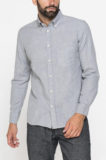 Immagine di CARRERA - CAMICIA UOMO IN FLANELLA GRIGIA TINTA UNITA