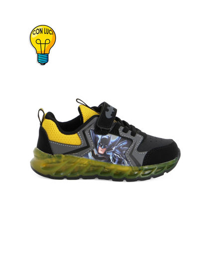 Immagine di BATMAN - Sneakers nera da bambino con luci e strappo