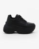 Immagine di MISS GLOBO - Scarpa sneakers nera da donna con lacci e cuore in strass