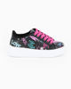 Immagine di MISS GLOBO - Scarpa sneakers nera da bambina con lacci fucsia