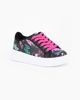 Immagine di MISS GLOBO - Scarpa sneakers nera da bambina con lacci fucsia