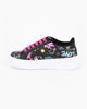 Immagine di MISS GLOBO - Scarpa sneakers nera da bambina con lacci fucsia
