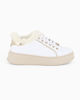 Immagine di MISS GLOBO - Scarpa sneakers bianca da bambina con lacci e pelliccetta
