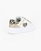 Immagine di MISS GLOBO - Scarpa sneakers bianca da bambina con cuore e patch posteriore leopardati
