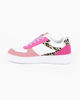Immagine di MISS GLOBO - Scarpa sneakers bianca e rosa da bambina con inserti leopardati