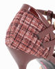 Immagine di GLOBO ROSA - Décolleté marrone in tessuto con borchie e sottopiede in memory foam, tacco 9,5CM