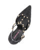 Immagine di GLOBO ROSA - Décolleté nera in tessuto con borchie e sottopiede in memory foam, tacco 9,5CM