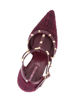 Immagine di GLOBO ROSA - Décolleté bordeaux in tessuto con borchie e sottopiede in memory foam, tacco 9,5CM