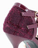 Immagine di GLOBO ROSA - Décolleté bordeaux in tessuto con borchie e sottopiede in memory foam, tacco 9,5CM