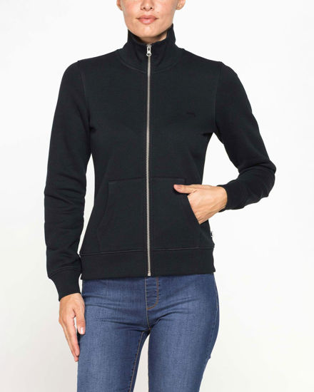 Immagine di CARRERA - FELPA NERA FULL ZIP COLLO ALTO IN TESSUTO FELPATO