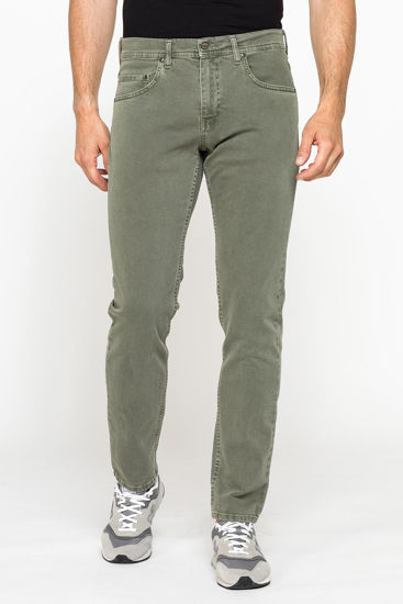 Immagine di CARRERA - PANTALONE VERDE DA UOMO IN BULL DENIM SLIM FIT CON TINUTRA OLD