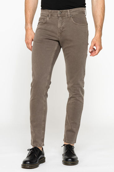 Immagine di CARRERA - PANTALONE MARRONE DA UOMO IN BULL DENIM SLIM FIT CON TINUTRA OLD
