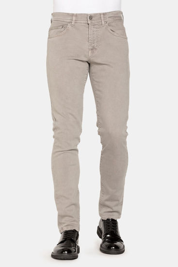 Immagine di CARRERA - PANTALONE BEIGE DA UOMO IN BULL DENIM SLIM FIT CON TINUTRA OLD