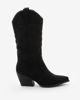 Immagine di ZOE - Stivale texano nero scamosciato con zip laterale, tacco 7CM