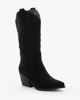 Immagine di ZOE - Stivale texano nero scamosciato con zip laterale, tacco 7CM