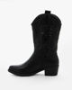 Immagine di ZOE - Stivale texano nero con zip laterale, tacco 5CM