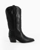 Immagine di ZOE - Stivale texano nero con zip laterale, tacco 6CM